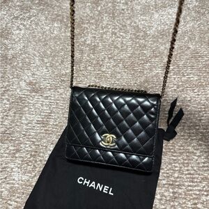 Chanel Black Quilted Leather Crossbody Bag